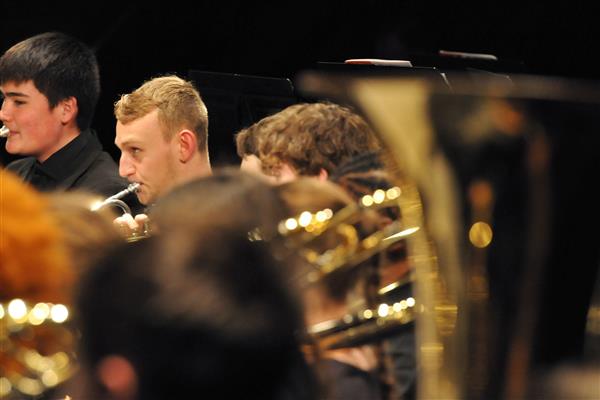 Students performing at the 2023-2024 All County Band Concert
